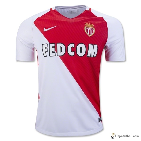 Camiseta AS Monaco Replica Primera Ropa 2016/17 Blanco